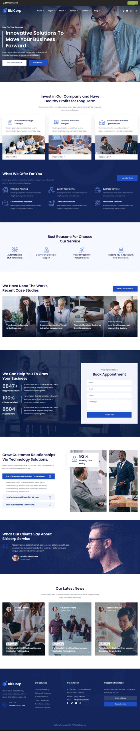 Bizicorp Business Consulting Template Kit preview