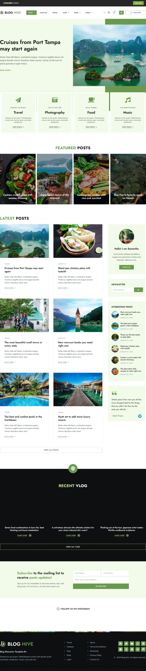 Blog Hive Personal Blog preview