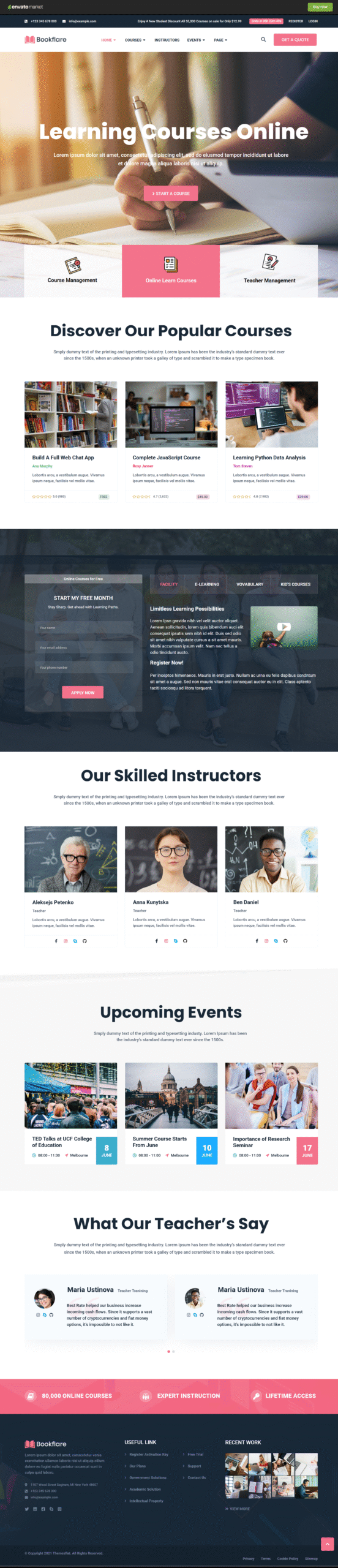 Bookflare Modern Education Online Learning Element preview