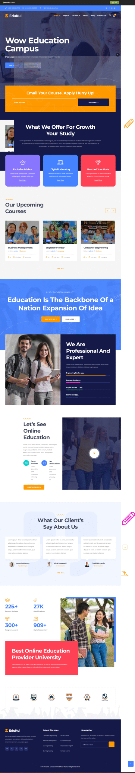Edukul Online Learning Education Template Kit preview