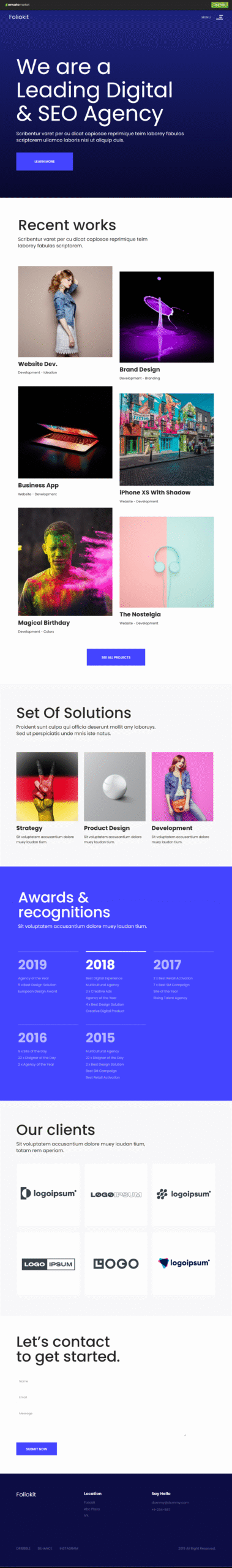 Foliokit Personal Portfolio preview